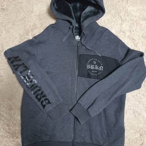 NBA  보아털 후드 집업  사이즈 105