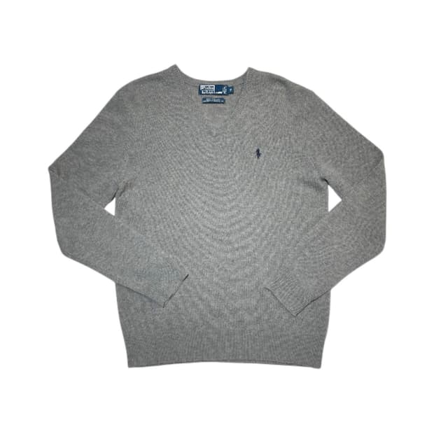 폴로 랄프로렌 브이넥 램스울 니트