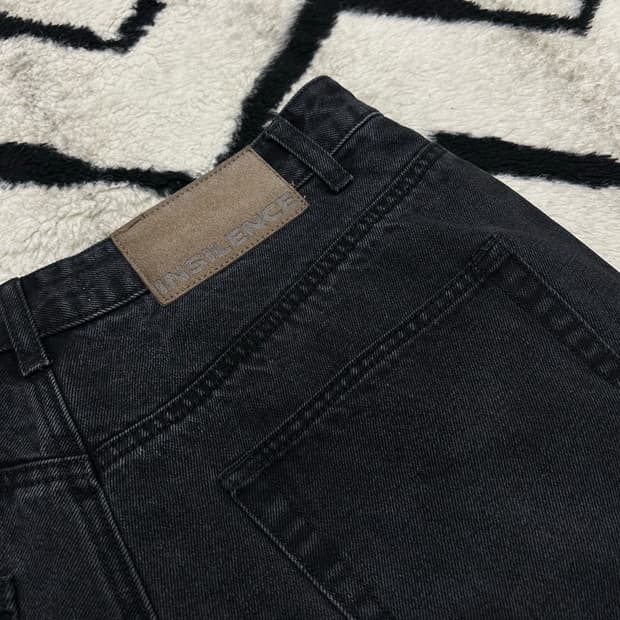 [M]인사일런스 도밍고 워시드 와이드 데님팬츠/흑청