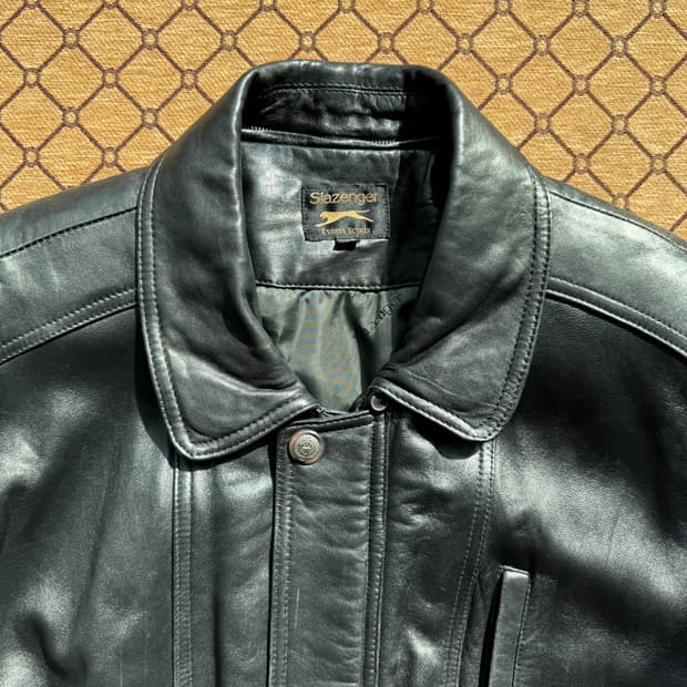 Slazenger Lambskin 싱글카라 레더 자켓