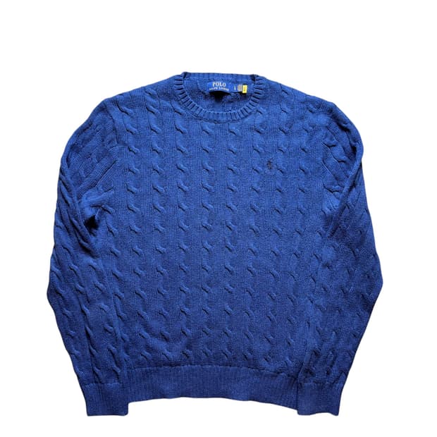 폴로 꽈배기 니트