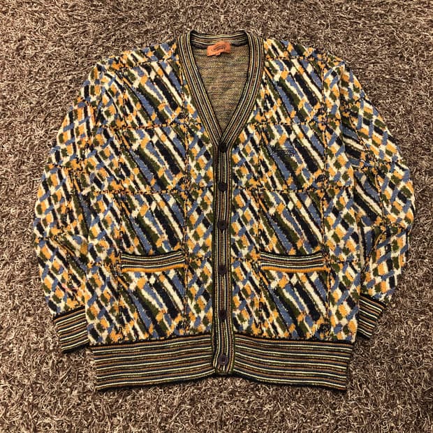 미쏘니 멀티컬러 울 패턴 가디건