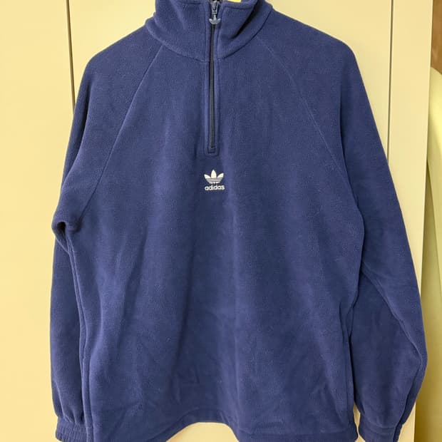 아디다스 트레포일 하프집업 플리스 L