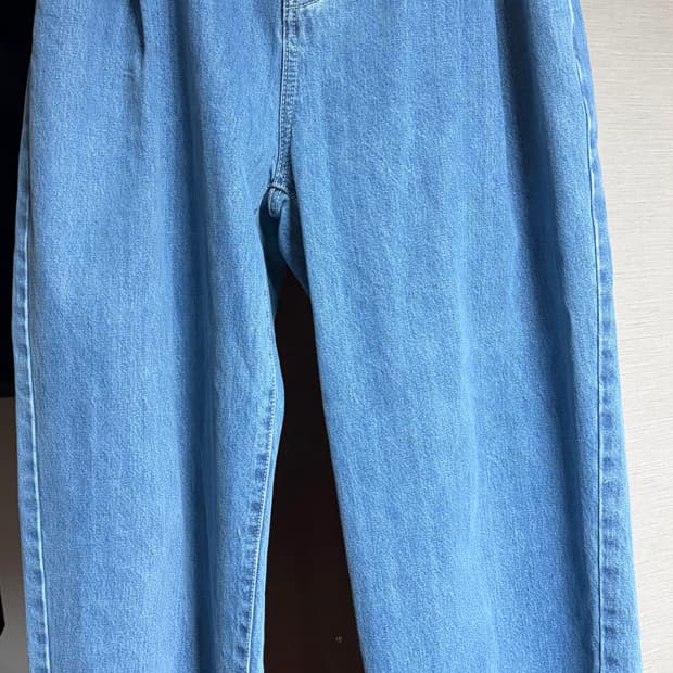 비슬로우 딥 원턱 데님팬츠