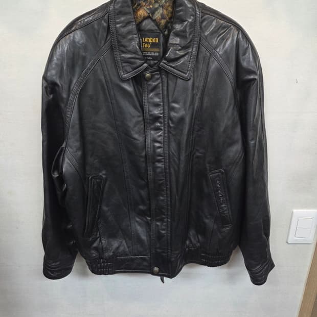 런던포그 올드스쿨 빈티지 안감누빔 소가죽 자켓 xl