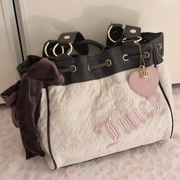 쥬시꾸뛰르 벨벳 데이드리머 숄더백 빈티지 갸루 핀터깔