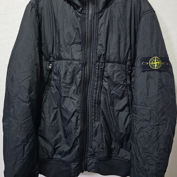 정품 스톤아일랜드 가먼트다이 크링클랩스 점퍼 자켓100 / L