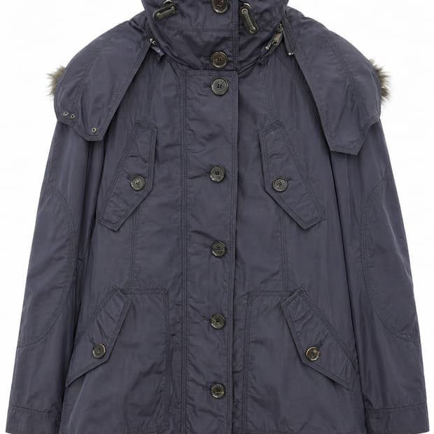 버버리 여성 후드 탈부착 패딩 코트