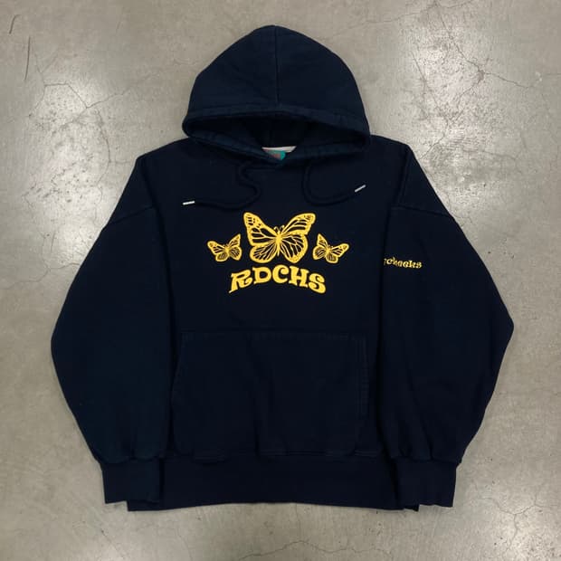러디칙스 네이비 컬러 나비 빅로고 후드티