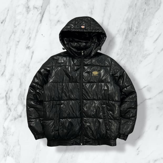 디키즈 빅로고 유광 패딩