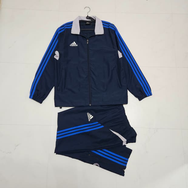 아디다스 올드스쿨 네이비 바람막이 트랙팬츠 세트
