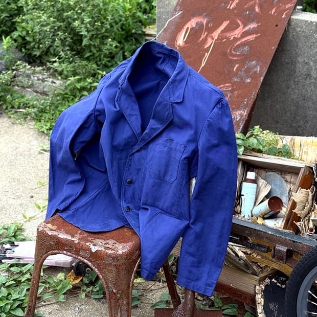 BLEU DE VERDUN 70년대 프렌치 워크 자켓