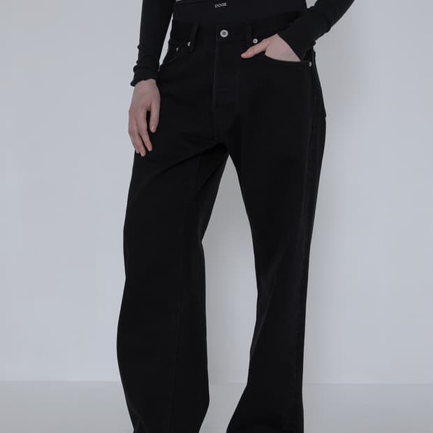 253 OVERSIZED DENIM JEANS (BLACK)