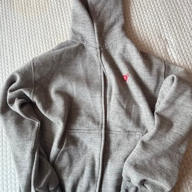 휴먼메이드 후드집업 그레이