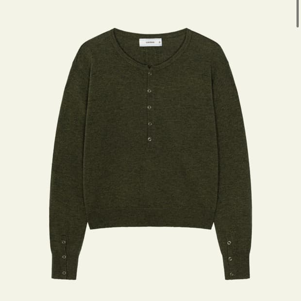 웨이비니스 25Fw 로우 타이드 헨리넥 - 포레스트 그린