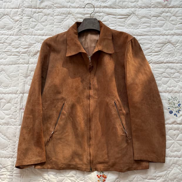 50s 영국제 누벅레더 아카이브 싱글 스웨이드 자켓 From UK🇬🇧