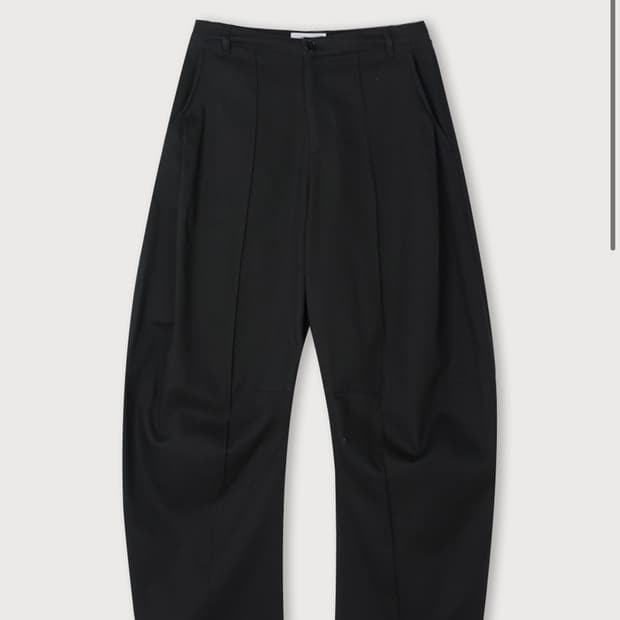 새) 에토스 와이드 커브드 팬츠 블랙 L