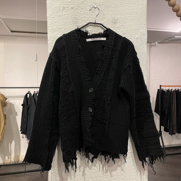 퍼버즈 디스트레스드 가디건