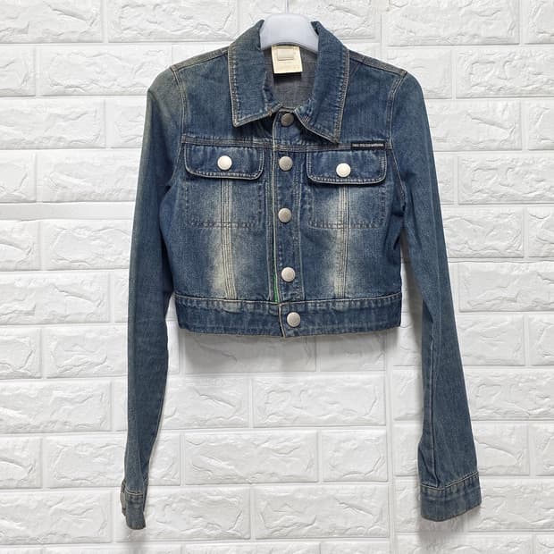 돌체앤가바나 크롭 데님 자켓 S