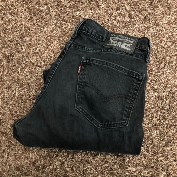 리바이스 블랙진 데님 팬츠
