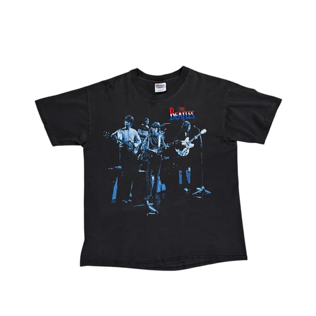 빈티지 90s Beatles 비틀즈 자수 로고 밴드티