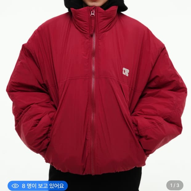 센토르 오버사이즈 패딩 점퍼 레드