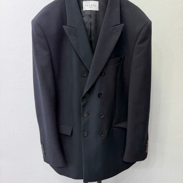 정품) 산드로옴므 더블 버튼 블레이저 자켓 54