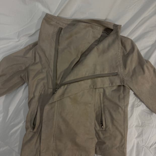 vintage suede high neck jacket 하이넥 자켓