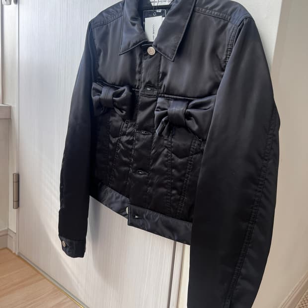 꼼데가르송걸 리본 트러커 자켓 S