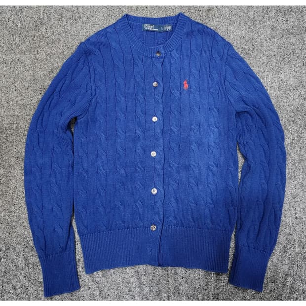폴로 랄프로렌 꽈배기 케이블 니트 가디건 L