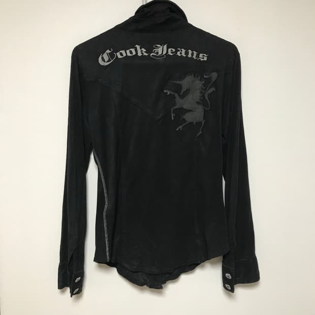 cook jeans y2k 디테일 벨루어 셔츠