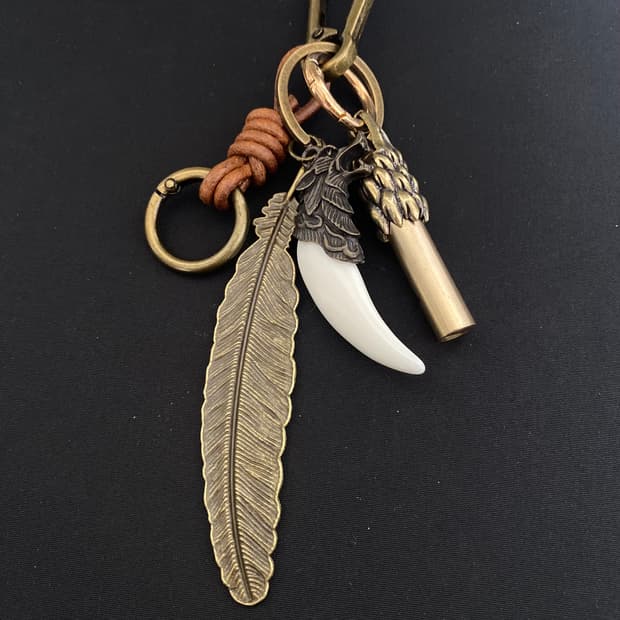 빈티지 브라스 키링