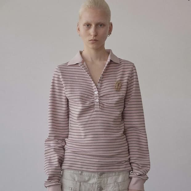 스컬프터 Shirring Tennis Shirt Pink 