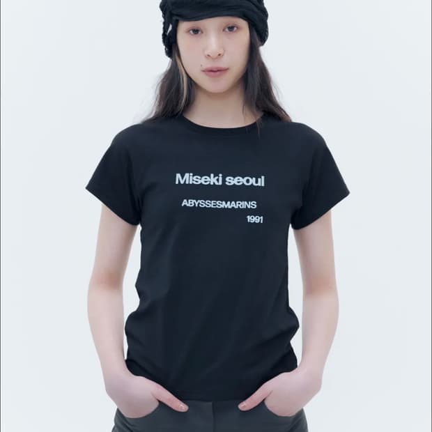 미세키서울 로고 반팔티 Abyssesmarins raglan short 