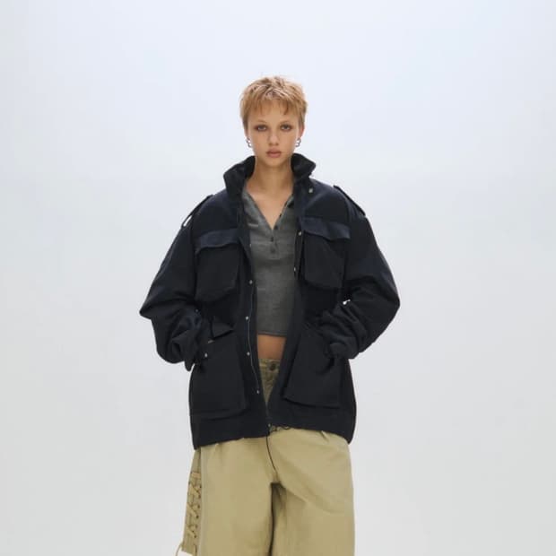 플리즈프로젝트 포켓 필드 자켓 네이비