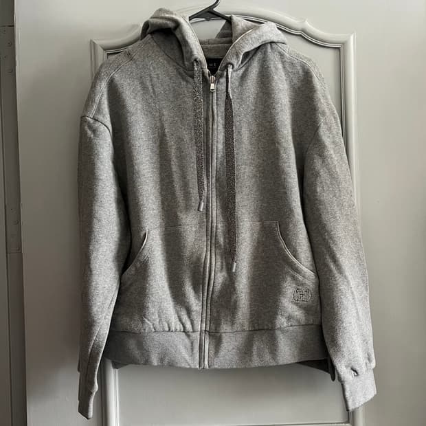 타임 래터링 글리터 후드 집업 88-98-165 사이즈