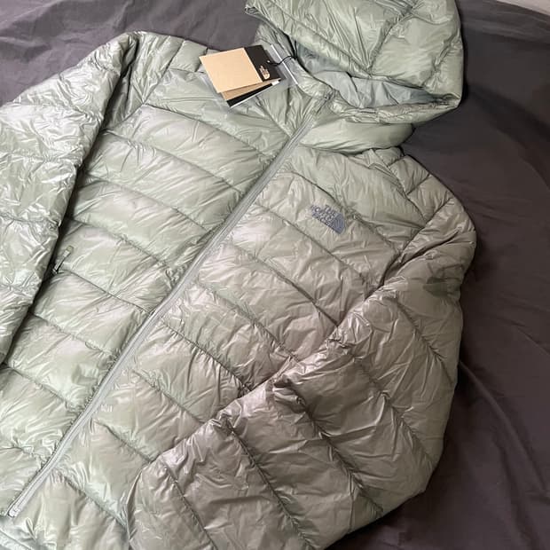 (L) 노스페이스 마티에 경량패딩 라이트 카키 덕다운 새상품