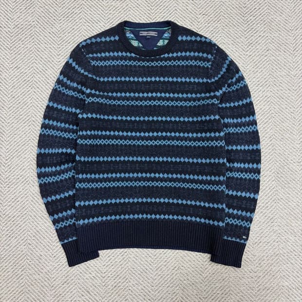 타미힐피거 울블렌드 패턴 니트 v2078
