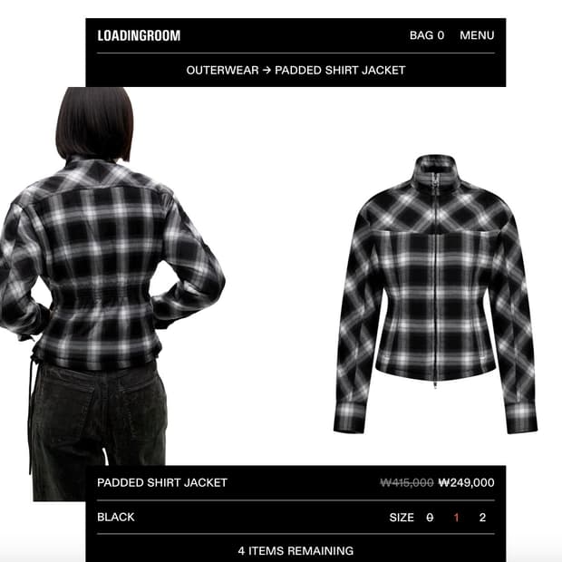 로딩룸 패디드 셔츠자켓 블랙 1사이즈