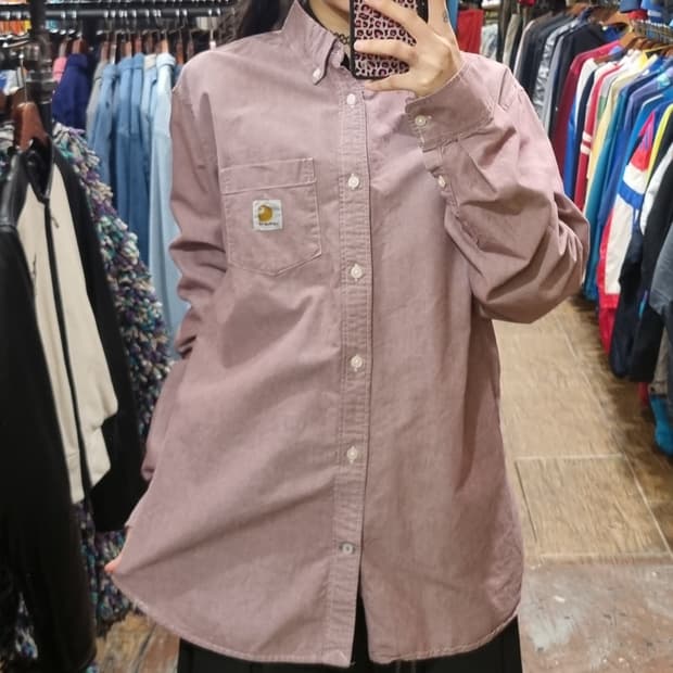 [Hi] 칼하트 긴팔 셔츠 로즈 핑크