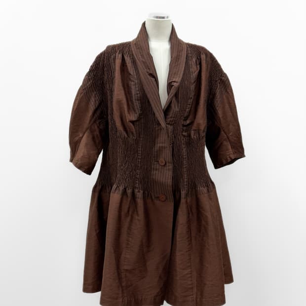 이세이미야케 A-POC INSIDE 셔링 텍스처 하프 슬리브 코트