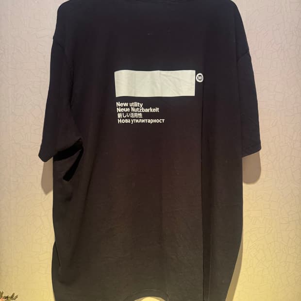 Affix 블랭크 로고 티셔츠 블랙 XXL