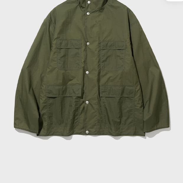 SHIRTER 리버시블 하이넥 자켓 카키 L