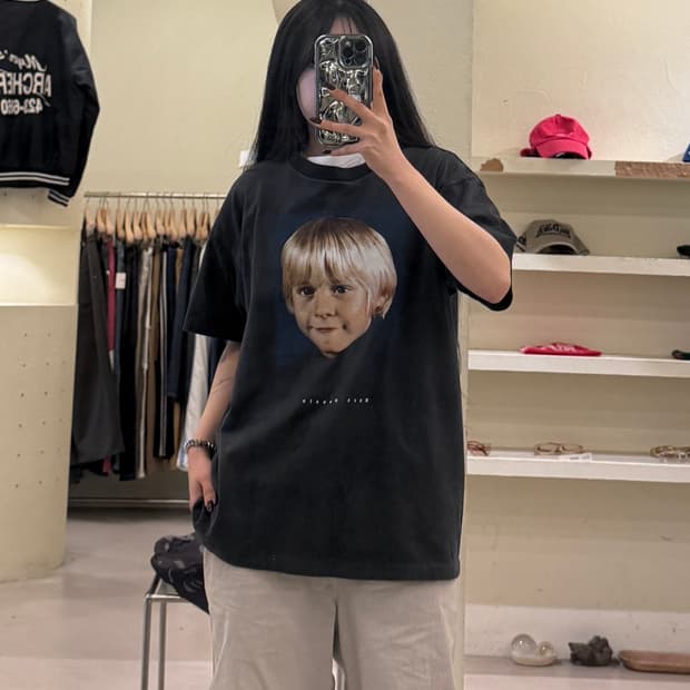 빈티지 너바나 커트코베인 프린팅 반팔 티셔츠 U1600