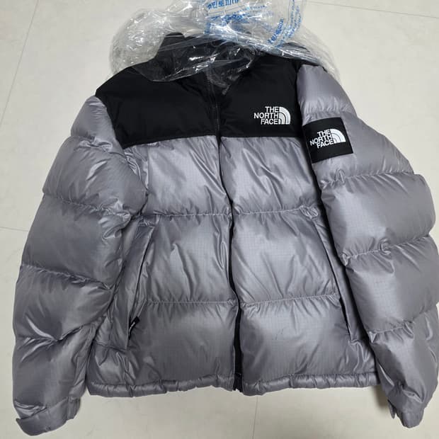 노스페이스 눕시 패딩 XL(105) 사이즈, 헤더 그레이색상