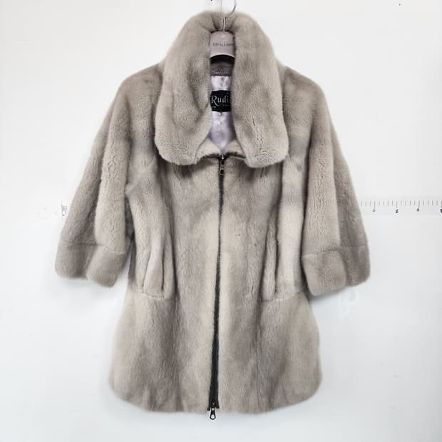 루디아 사파이어 밍크 코트