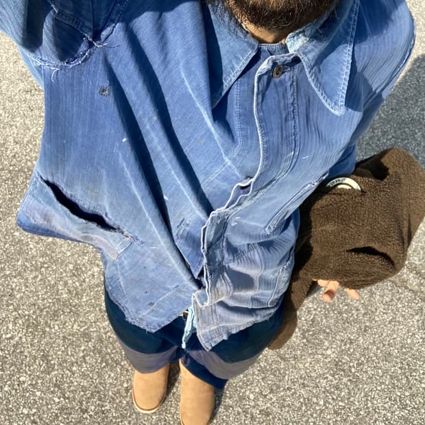 프렌치 워크자켓 hbt 원단 (70s)