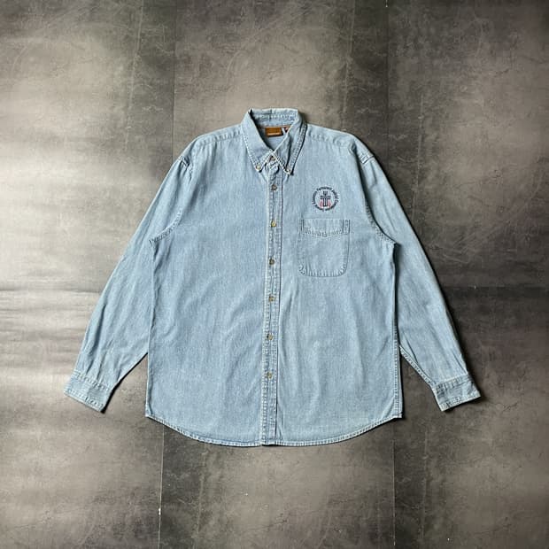 HARRITON 해리튼 빈티지 코튼 데님 셔츠 A00734