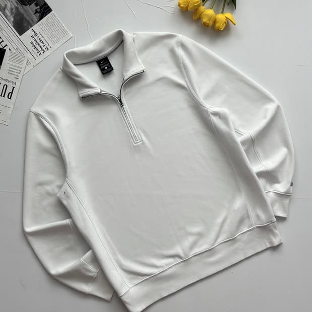 Nike 나이키 Dry-Fit 화이트 하프 집업