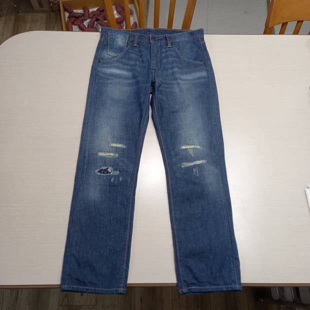 30 리바이스511 봄여름용 린넨18% 데미지워싱 리페어진 30-210